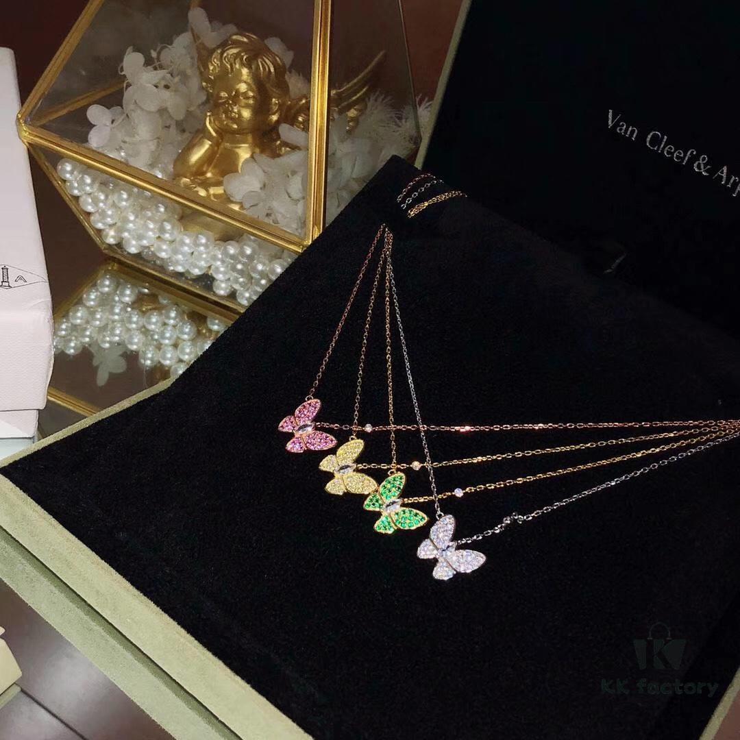 Seiko Version 👼 Van Cleef & Arpels Popular VCA Full Diamond Butterfly Necklace 😍