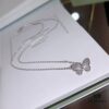 Seiko Version Van Cleef & Arpels VCA Full Diamond Butterfly Necklace