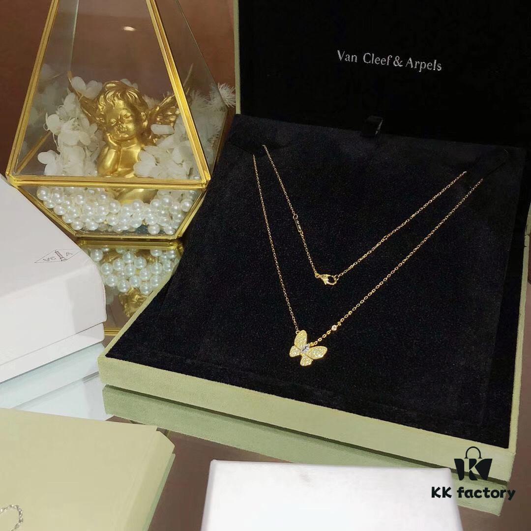 Seiko Version 👼 Van Cleef & Arpels Popular VCA Full Diamond Butterfly Necklace 😍