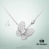 Seiko Version Van Cleef & Arpels VCA Full Diamond Butterfly Necklace
