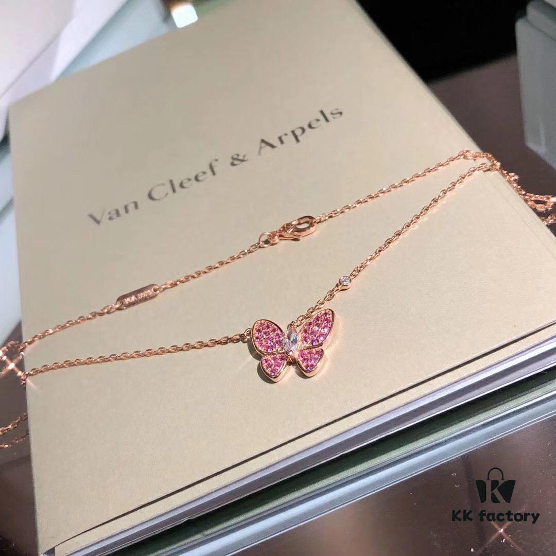 Seiko Version 👼 Van Cleef & Arpels Popular VCA Full Diamond Butterfly Necklace 😍