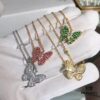 Seiko Version 👼 Van Cleef & Arpels Popular VCA Full Diamond Butterfly Necklace 😍