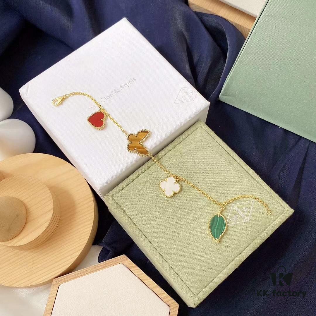 Van Cleef & Arpels 2019 New Arrival Heart Butterfly Leaf Lucky Bracelet