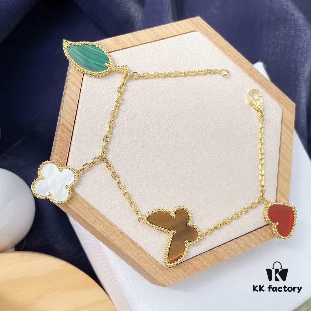Van Cleef & Arpels 2019 New Arrival Heart Butterfly Leaf Lucky Bracelet