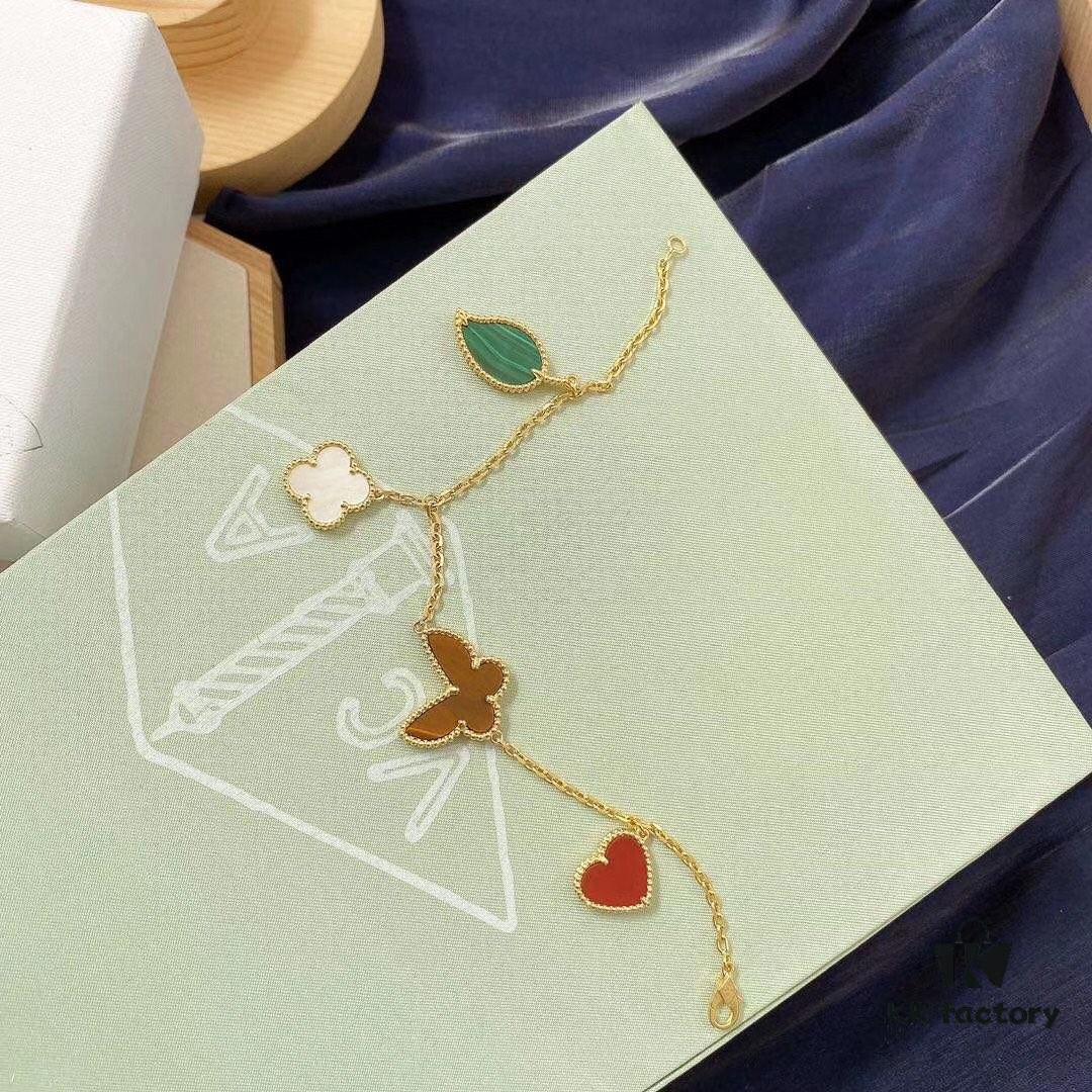 Van Cleef & Arpels 2019 New Arrival Heart Butterfly Leaf Lucky Bracelet