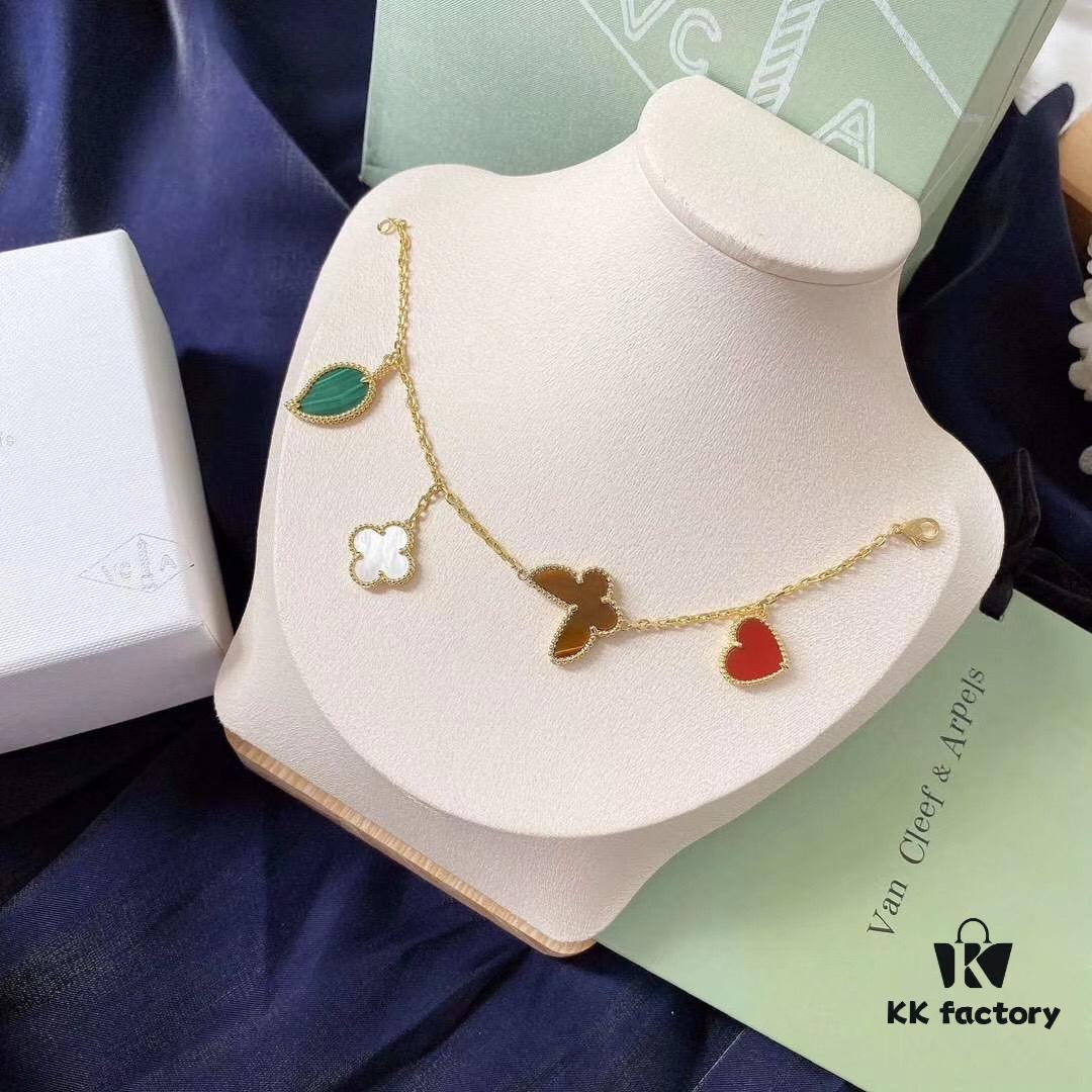 Van Cleef & Arpels 2019 New Arrival Heart Butterfly Leaf Lucky Bracelet