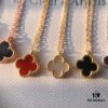 VCA Van Cleef & Arpels Alhambra Clover Necklace 🌸 1.0cm Mini Clover, Timeless Classic! Buling Buling ✨✨ Original Mold Design with Boutique Diamond-Cut Clasp 👏🏻 Exquisitely Crafted in Sterling Silver Plated with 18K Rose Gold / Yellow Gold / White Gold – Premium Workmanship with Real Black Onyx / White Mother-of-Pearl / Red Agate Inlay