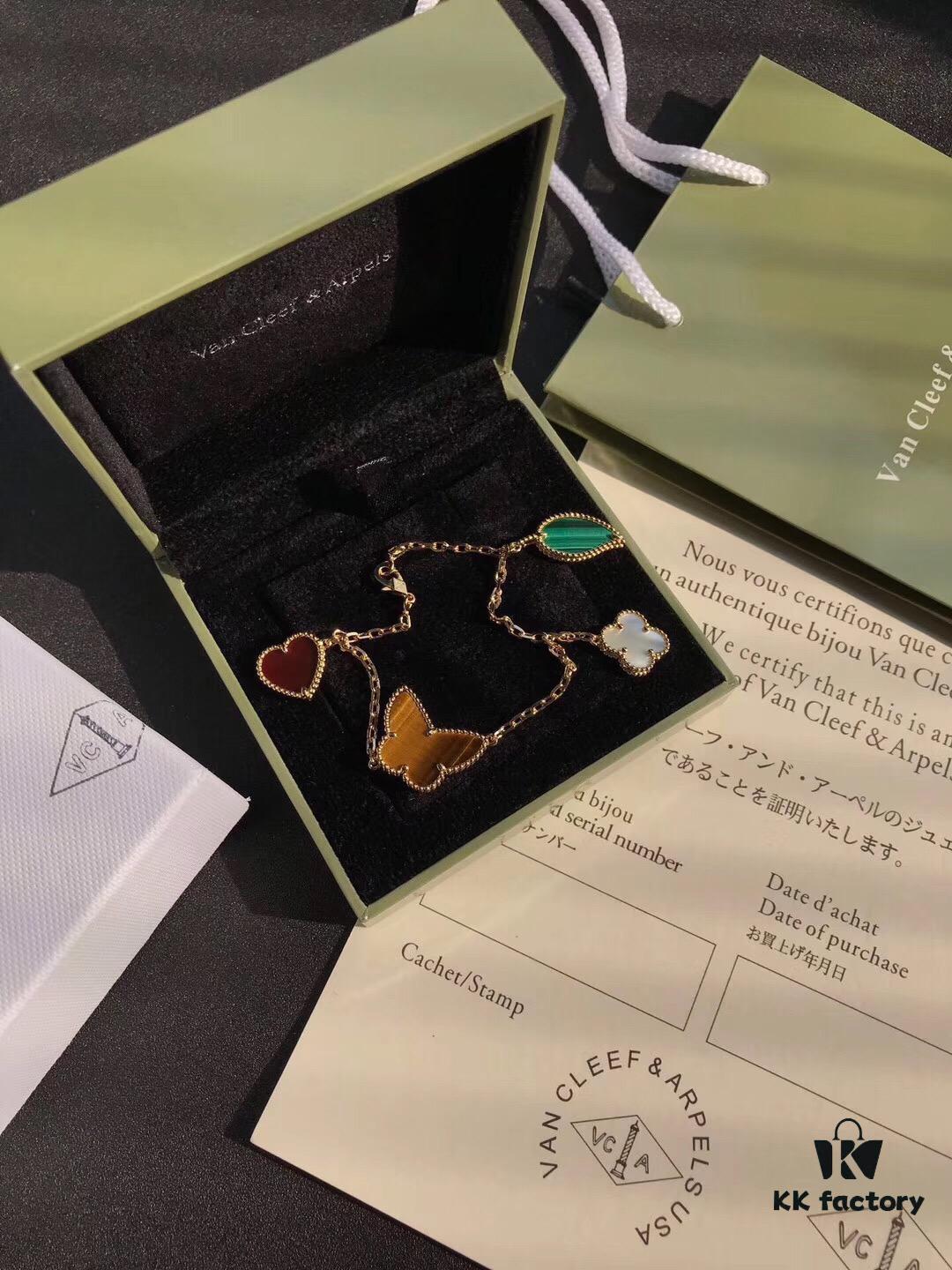 Van Cleef & Arpels Lucky Bracelet, Symbolizing Good Fortune, Four-Flower Mix Design