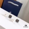 Swarovski LATISHA Versatile Detachable Clover Stud Earrings with Imitation Pearl Flower Drops, Floral Women's Earrings Jewelry Accessories