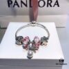 Pandora Blooming Peach Blossom Pearl Bow Pendant - New Arrival with Cubic Zirconia Daisy and Clover Design