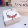 Pandora-Grade Silver Wire Red Lantern Lantern Pendant Set – New Arrival! ZP-Certified, Thai Imported S925 Sterling Silver with Sparkling Rhinestone Clover, Love Bead, Devil Fruit and Festive Lantern Charms