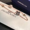 Swarovski Lucky Clover Bracelet, Black and White Crystal Design with Magnetic Clasp