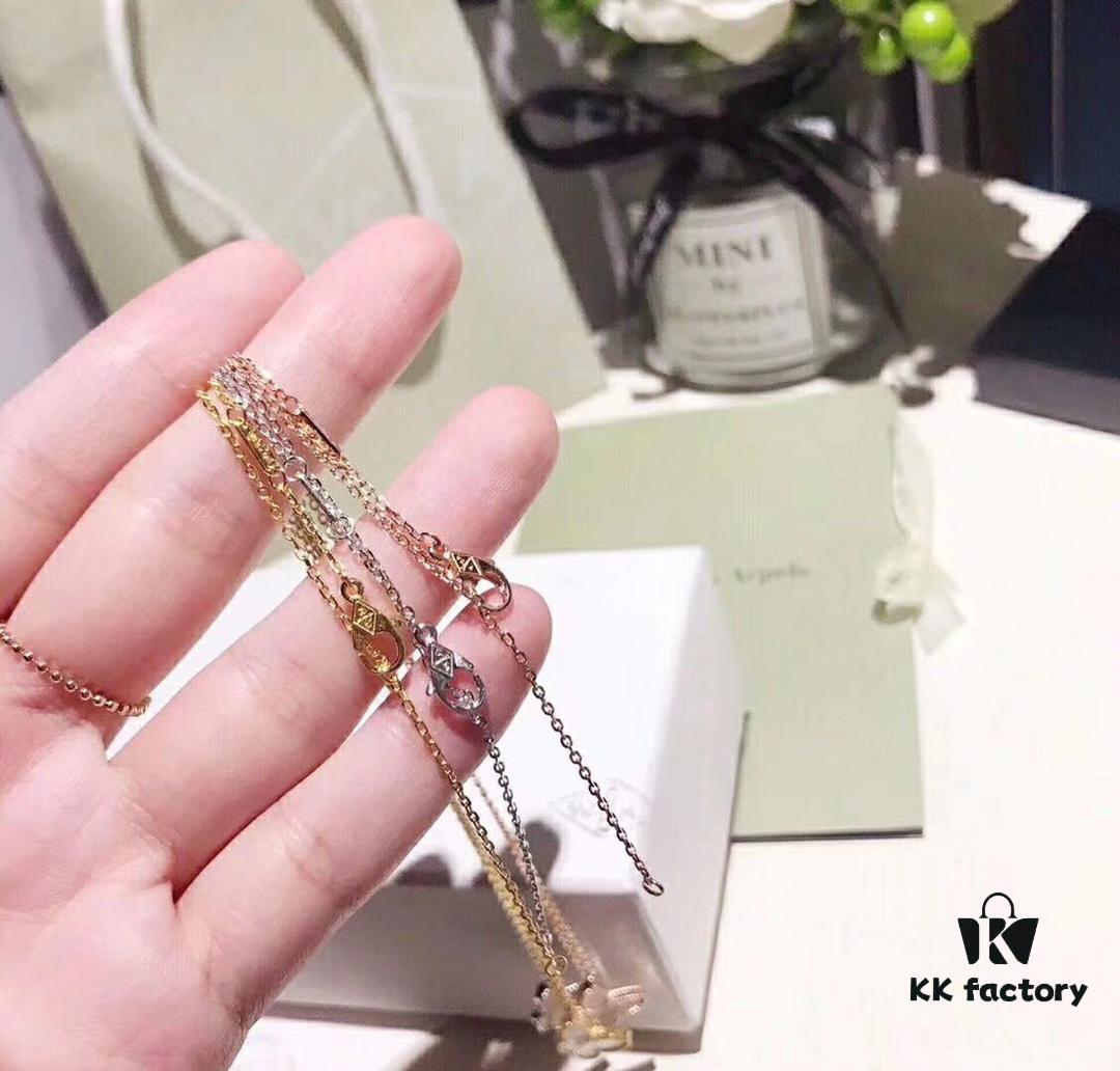 Van Cleef & Arpels VCA White Mother-of-Pearl Butterfly Necklace, Authentic Design! Genuine Gold Look – No One Will Know It's Silver