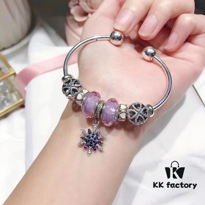 Pandora Lavender Purple Snowflake New Arrival! Crafted with boutique materials, perfectly replicating the original store quality!