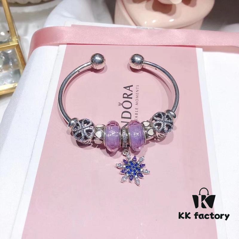 Pandora Lavender Purple Snowflake New Arrival! Crafted with boutique materials, perfectly replicating the original store quality!