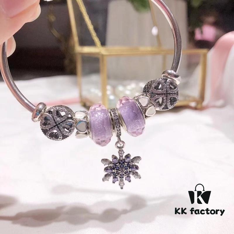 Pandora Lavender Purple Snowflake New Arrival! Crafted with boutique materials, perfectly replicating the original store quality!