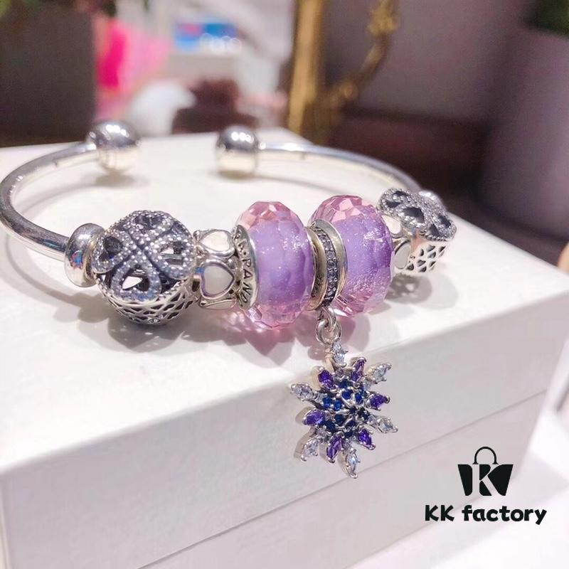 Pandora Lavender Purple Snowflake New Arrival! Crafted with boutique materials, perfectly replicating the original store quality!
