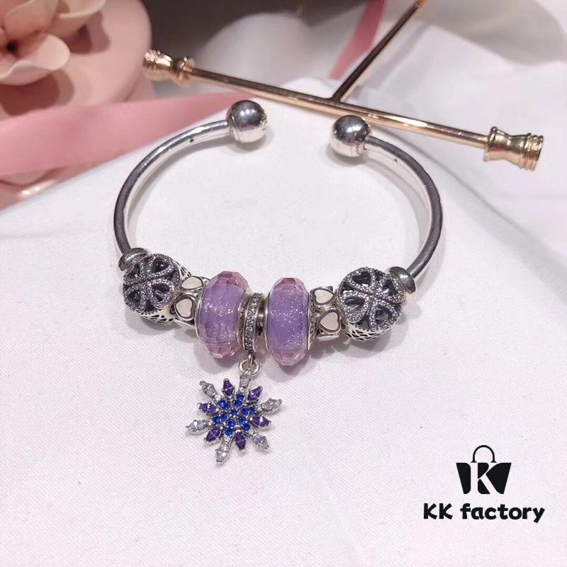 Pandora Lavender Purple Snowflake New Arrival! Crafted with boutique materials, perfectly replicating the original store quality!