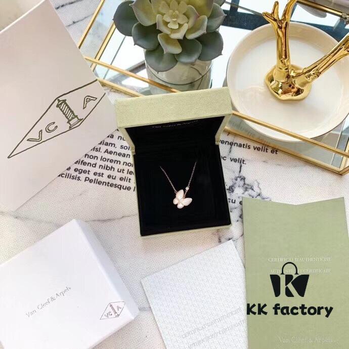 Van Cleef & Arpels Two Butterfly Collection Butterfly Mother-of-Pearl Necklace