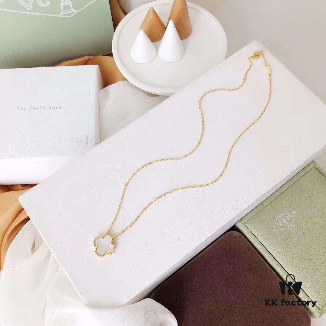 Van Cleef & Arpels Alhambra Four-Leaf Clover Necklace in Silver Version