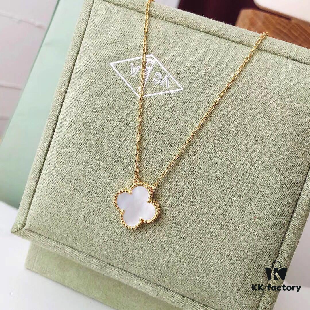 Van Cleef & Arpels Alhambra Four-Leaf Clover Necklace in Silver Version