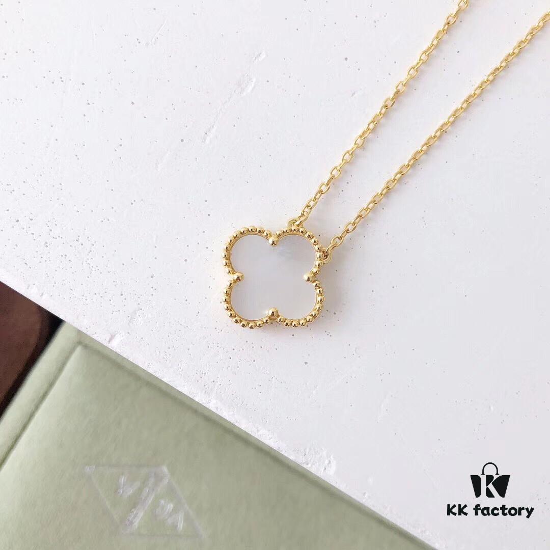 Van Cleef & Arpels Alhambra Four-Leaf Clover Necklace in Silver Version