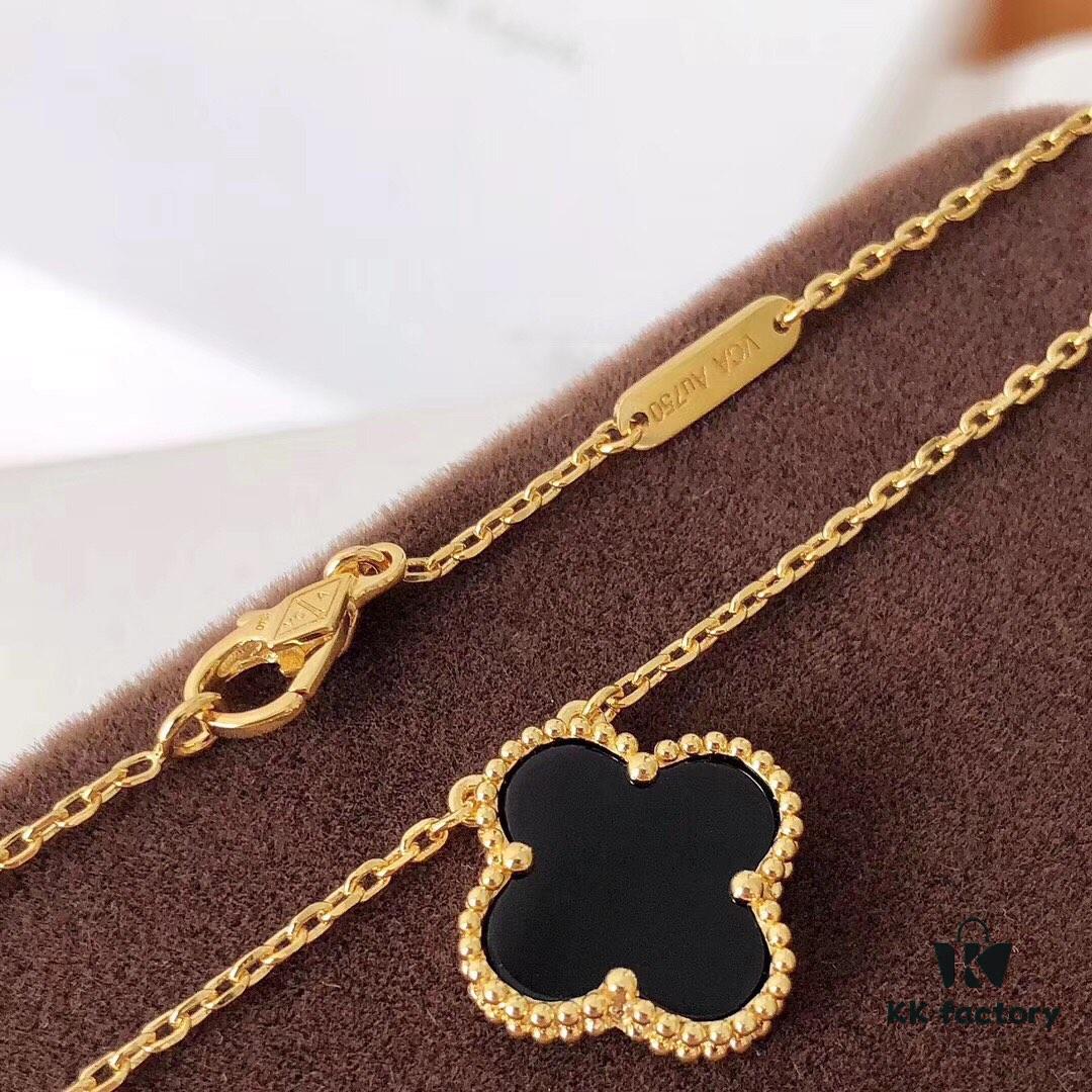 Van Cleef & Arpels Alhambra Necklace in Silver Version, 925 Sterling Silver with 18K Gold Plating and Natural Mother-of-Pearl