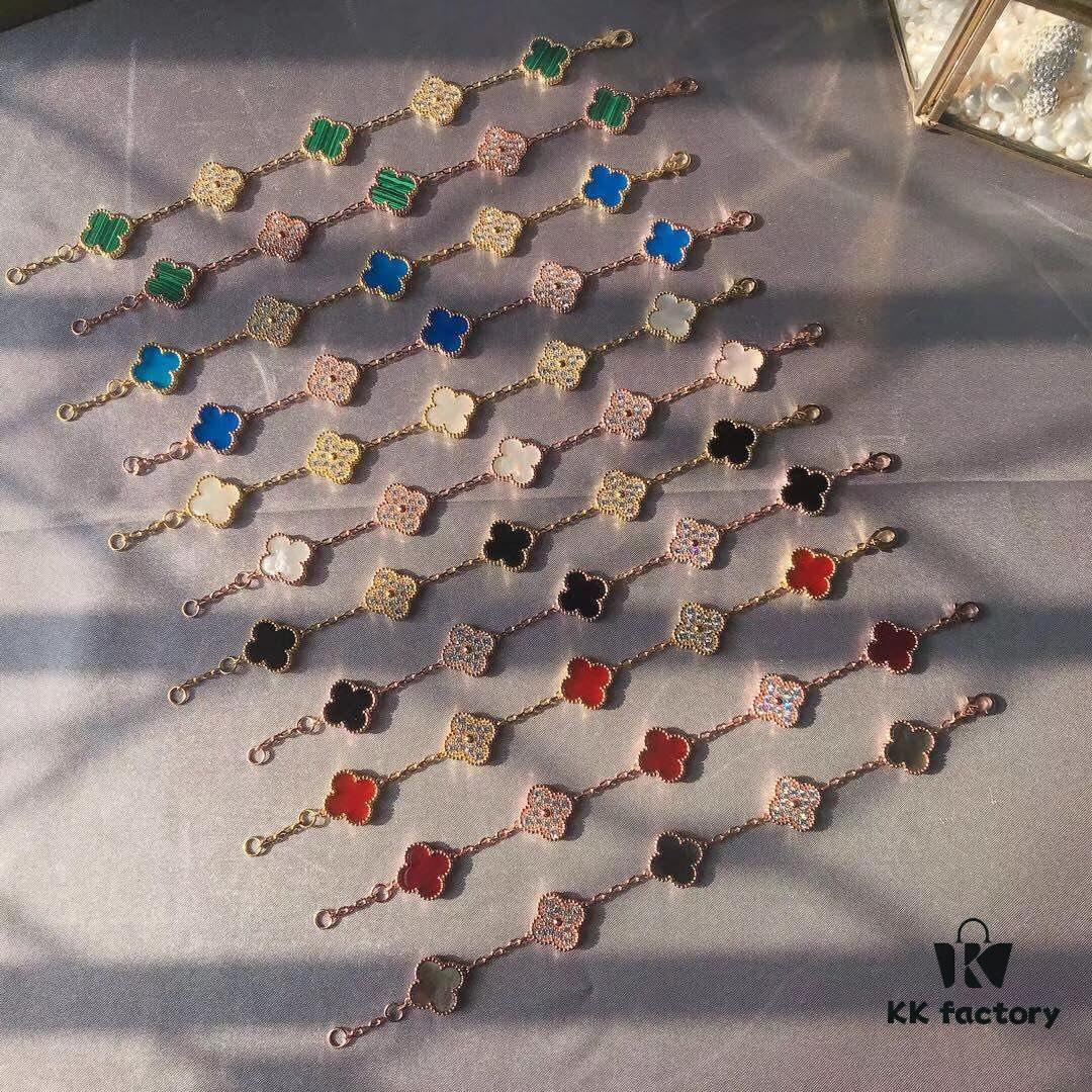 VCA Five-Petal Diamond Bracelet in Rose Gold / Yellow Gold