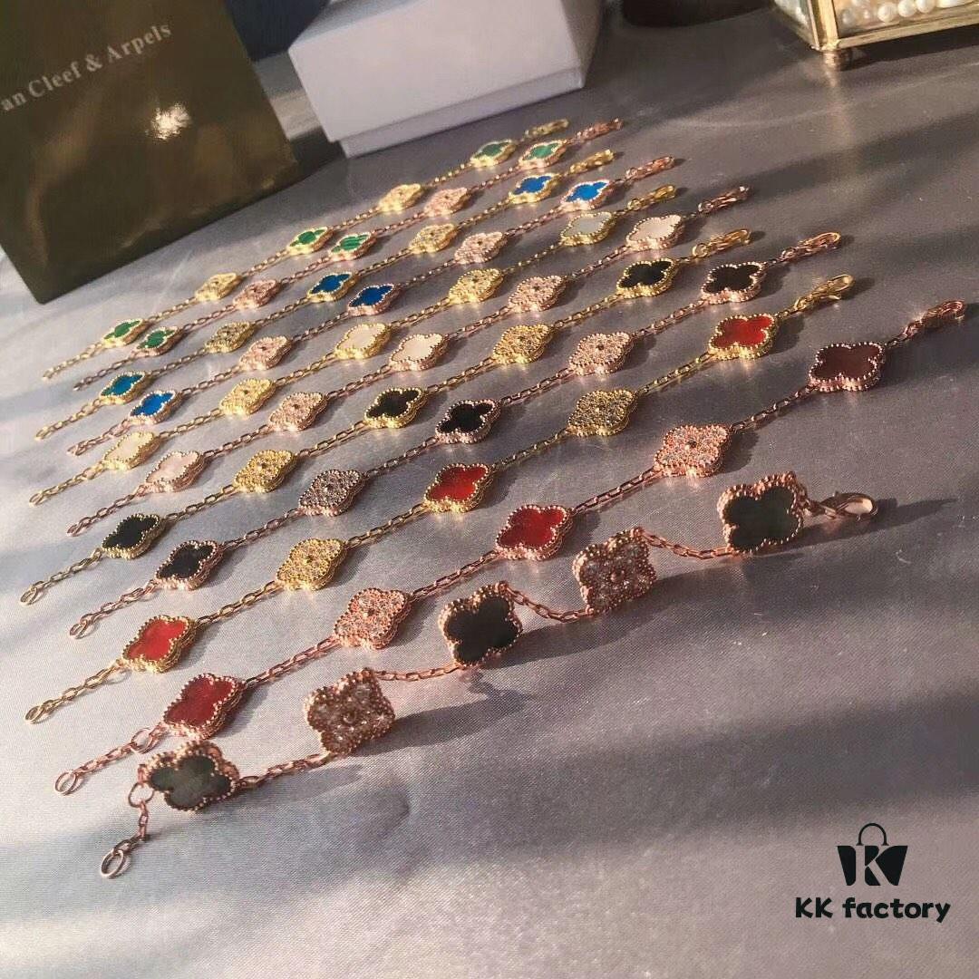 VCA Five-Petal Diamond Bracelet in Rose Gold / Yellow Gold