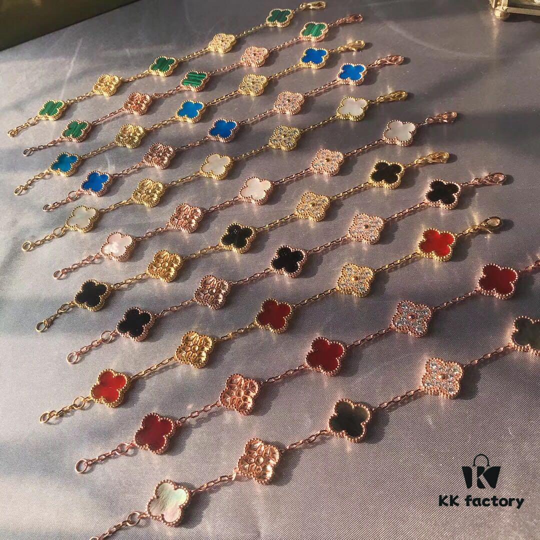 VCA Five-Petal Diamond Bracelet in Rose Gold / Yellow Gold