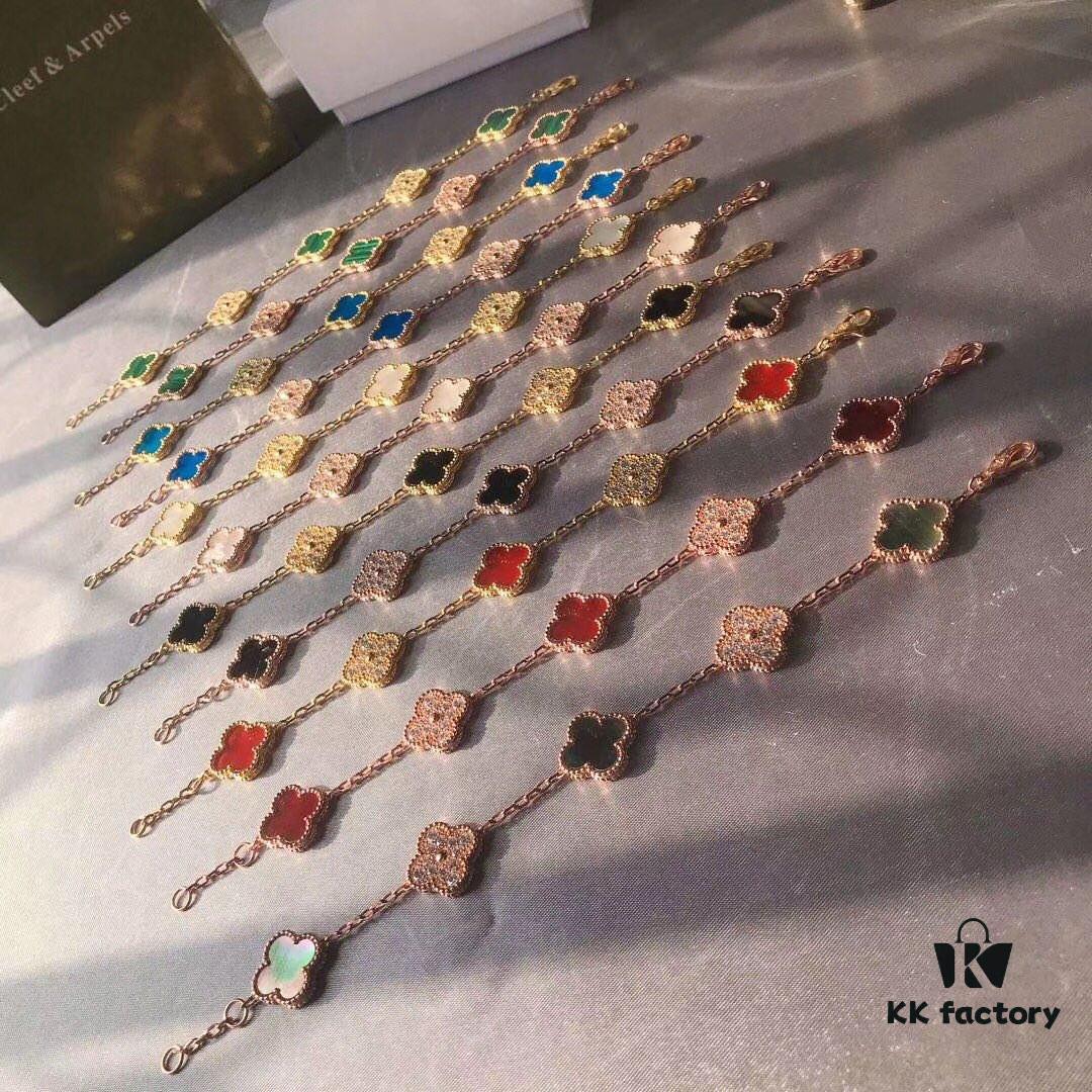 VCA Five-Petal Diamond Bracelet in Rose Gold / Yellow Gold