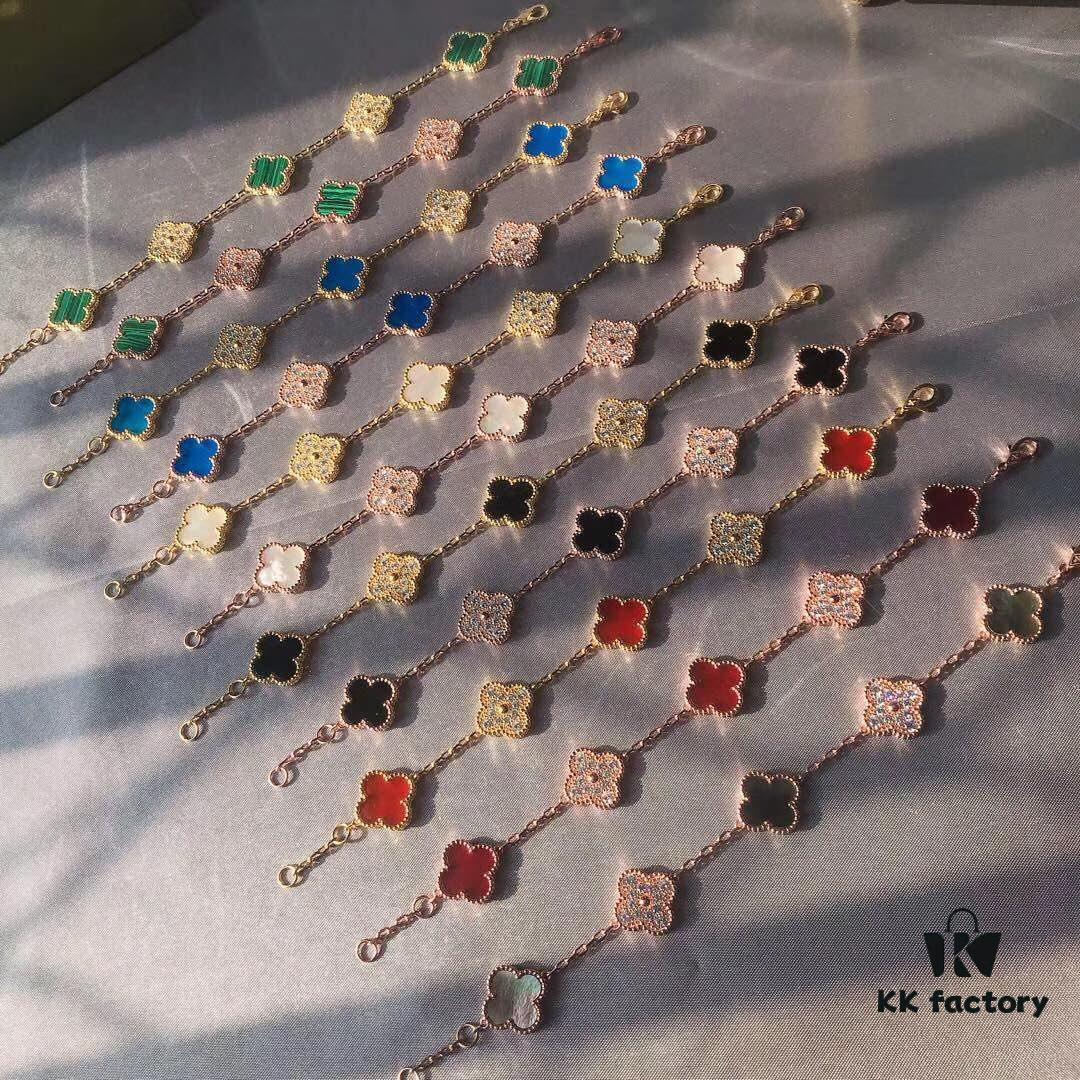 VCA Five-Petal Diamond Bracelet in Rose Gold / Yellow Gold