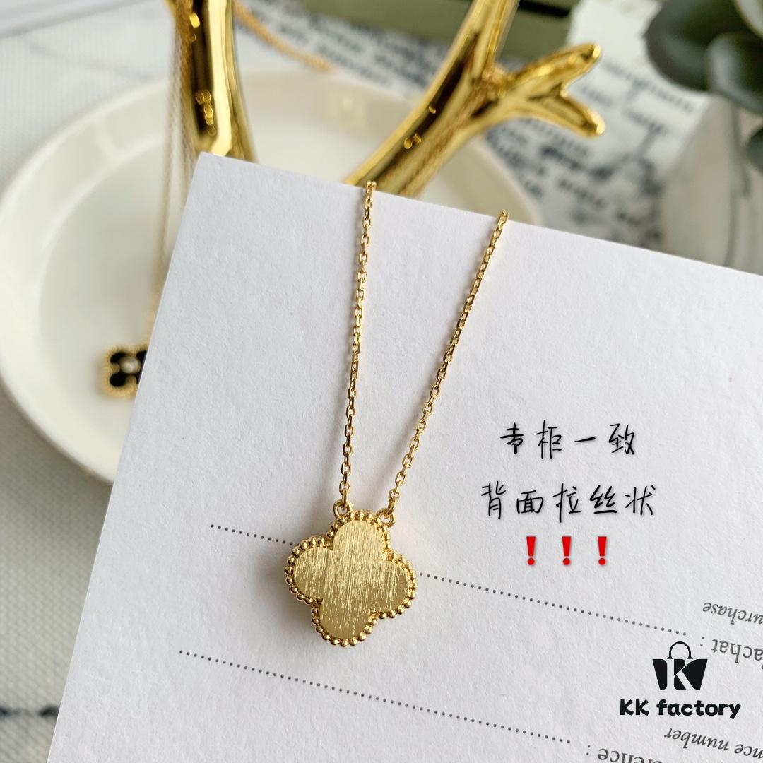 Christmas Gift 🎁 Van Cleef & Arpels Alhambra Clover Necklace with Natural Black Onyx, Red Jasper, Mother of Pearl, and Malachite in Rose Gold, Yellow Gold, and White Gold Plated 925 Sterling Silver