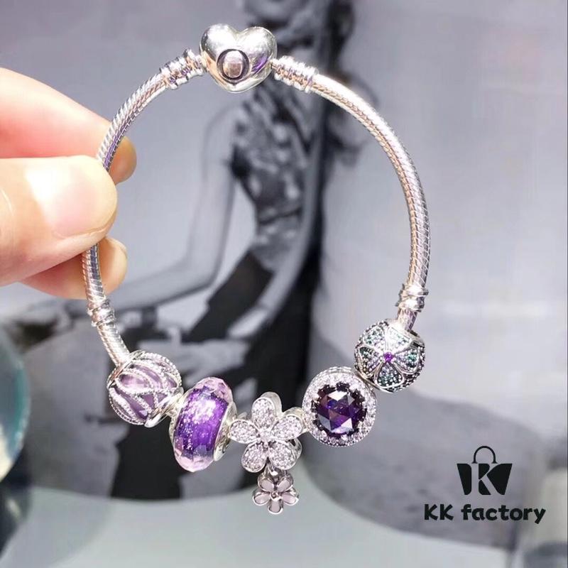 Pandora Pandora Purple Daisy Flower New Arrival! Imitation Level Purchase