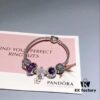 Pandora Pandora Purple Daisy Flower New Arrival! Imitation Level Purchase