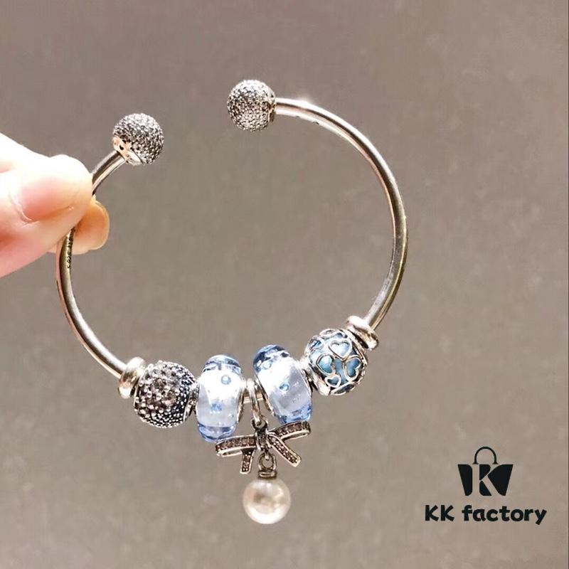 Pandora Ice Blue Bubble Pearl Bow 🎀 New Arrival! Premium Replica with Boutique-Quality Materials, Perfectly Crafted to Match Original Store Version!