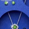 New Arrival💗 Wang Yibo Cover Edition Swarovski Green Dancing Crystal Clover Single Diamond Set