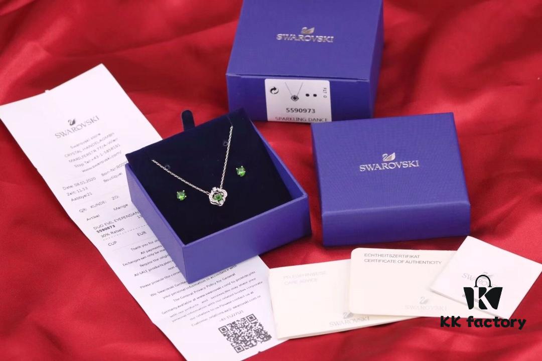 New Arrival💗 Wang Yibo Cover Edition Swarovski Green Dancing Crystal Clover Single Diamond Set