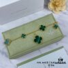 Newly Upgraded Version Compatible with 925 Natural Malachite VCA New Five-Petal Four-Leaf Clover Bracelet, High-End Market Edition! 1:1 High-Quality Custom 925 Sterling Silver, VCA Van Cleef & Arpels Limited Edition Four-Leaf Clover Leaves, Store Exclusive Limited Model, Perfect for Travel, an Absolute Must-Have. Original Lobster Clasp, Top-Tier Quality Available on Market