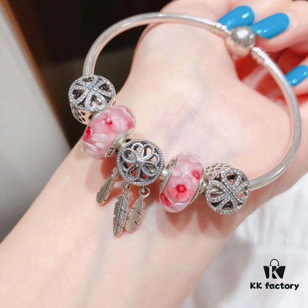 Pandora Pink Peach Blossom Fairy Dream Catcher New Arrival! High-Quality Replica with Authentic Materials, Perfect Craftsmanship Comparable to Original