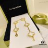 New Arrival Transparent White Shell Heart ❗️ Gold-Tone Chain. Authentic Purchased Genuine Item, Original Rhombus Clasp ❗️ Highest Quality Van Cleef & Arpels VCA Alhambra Clover 🍀 Five Motif Bracelet Made of High-End Custom 925 Sterling Silver with Thick Gold Plating, High-Definition Engraving, Latest Store Model with Authentic Rhombus ◇ Clasp