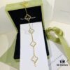 New Arrival Transparent White Shell Heart ❗️ Gold-Tone Chain. Authentic Purchased Genuine Item, Original Rhombus Clasp ❗️ Highest Quality Van Cleef & Arpels VCA Alhambra Clover 🍀 Five Motif Bracelet Made of High-End Custom 925 Sterling Silver with Thick Gold Plating, High-Definition Engraving, Latest Store Model with Authentic Rhombus ◇ Clasp