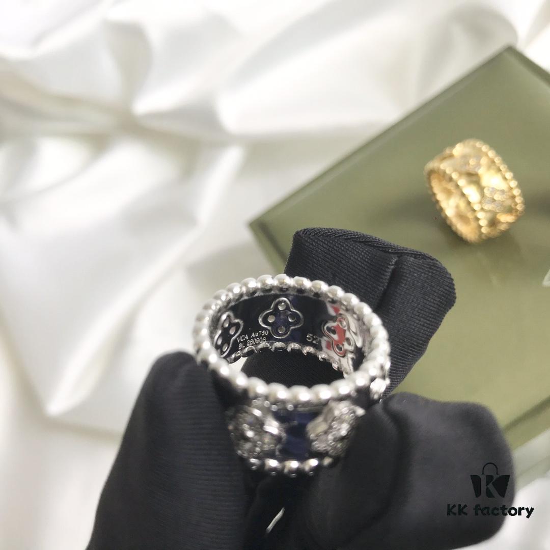 Luxurious VCA [Love] Kaleidoscope Ring - High-End Design, Exquisite Craftsmanship, Authentic Detailing