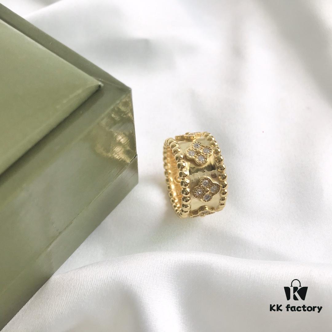 Luxurious VCA [Love] Kaleidoscope Ring - High-End Design, Exquisite Craftsmanship, Authentic Detailing