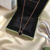Van Cleef & Arpels VCA Alhambra Black Onyx Necklace in Silver Plated with Gold