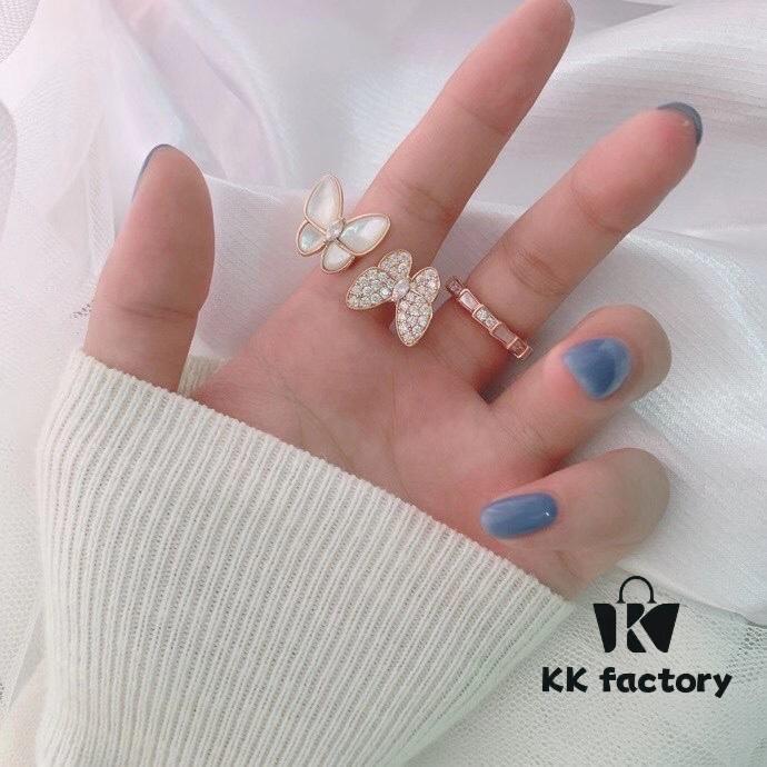 VCA Fairy Set: Necklace, Stud Earrings, Ring - Ethereal Butterfly Design (Nationwide Free Shipping with Gift Packaging)