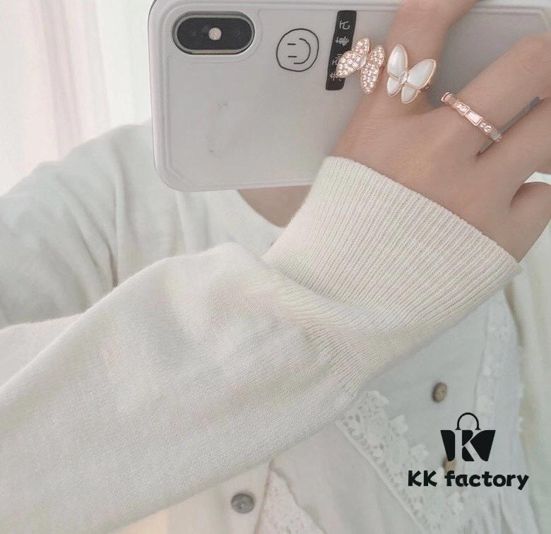 VCA Fairy Set: Necklace, Stud Earrings, Ring - Ethereal Butterfly Design (Nationwide Free Shipping with Gift Packaging)