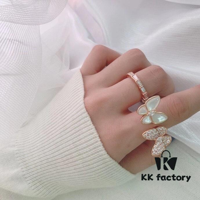 VCA Fairy Set: Necklace, Stud Earrings, Ring - Ethereal Butterfly Design (Nationwide Free Shipping with Gift Packaging)