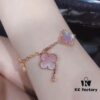 VCA Van Cleef & Arpels Natural Pink Mother-of-Pearl Five-Flower Bracelet