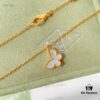 New Color  ️ Van Cleef & Arpels Alhambra Small Butterfly Necklace, 925 Silver Version, Original Mould, Vacuum Plated with 18K Gold, 45cm Chain Length, 0.9cm Pendant